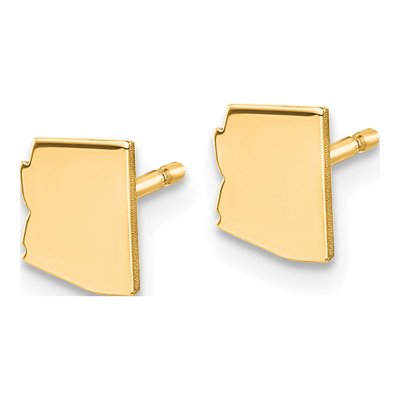 Gold-Plated Sterling Silver Arizona State Stud Earrings – view 2