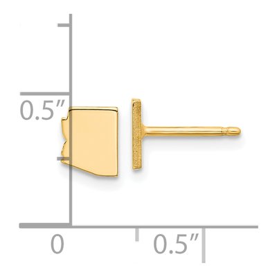 Gold-Plated Sterling Silver Arizona State Stud Earrings – view 4