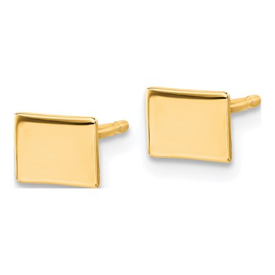 Gold-Plated Sterling Silver Colorado State Stud Earrings – view 2