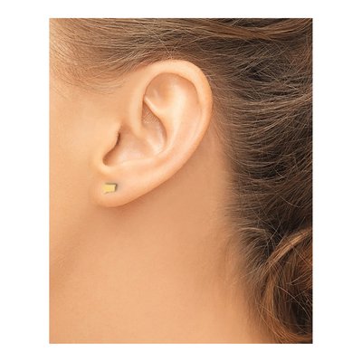 Gold-Plated Sterling Silver Connecticut State Stud Earrings – view 3