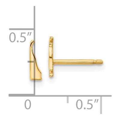 Gold-Plated Sterling Silver Delaware State Stud Earrings – view 5