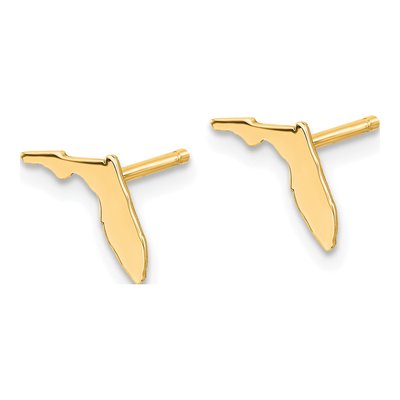 Gold-Plated Sterling Silver Florida State Stud Earrings – view 3