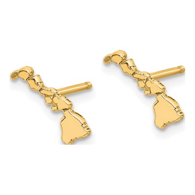 Gold-Plated Sterling Silver Hawaii State Stud Earrings – view 3