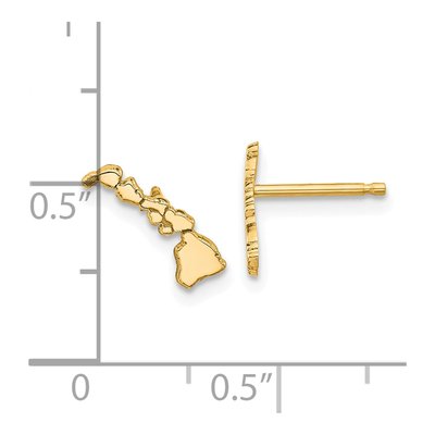 Gold-Plated Sterling Silver Hawaii State Stud Earrings – view 5