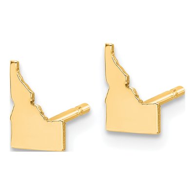 Gold-Plated Sterling Silver Idaho State Stud Earrings – view 2