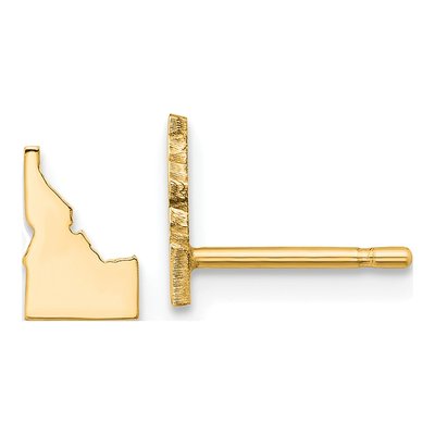 Gold-Plated Sterling Silver Idaho State Stud Earrings