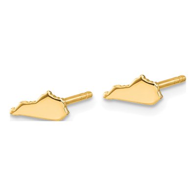 Gold-Plated Sterling Silver Kentucky State Stud Earrings – view 2