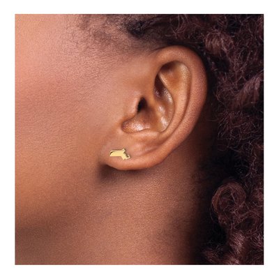 Gold-Plated Sterling Silver Massachusetts State Stud Earrings – view 3