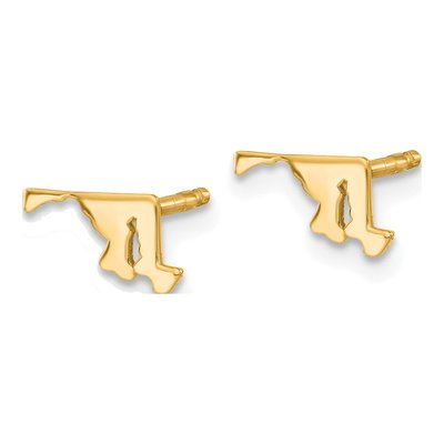Gold-Plated Sterling Silver Maryland State Stud Earrings – view 2