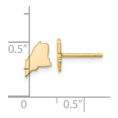 Gold-Plated Sterling Silver Maine State Stud Earrings – view 5