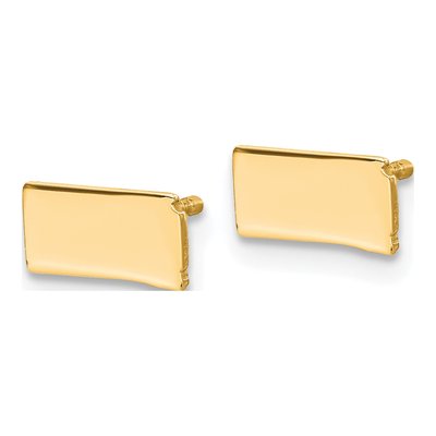 Gold-Plated Sterling Silver North Dakota State Stud Earrings – view 2