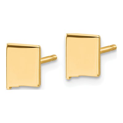 Gold-Plated Sterling Silver Mexico State Stud Earrings – view 2