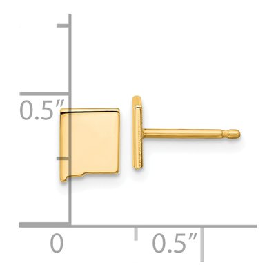 Gold-Plated Sterling Silver Mexico State Stud Earrings – view 4