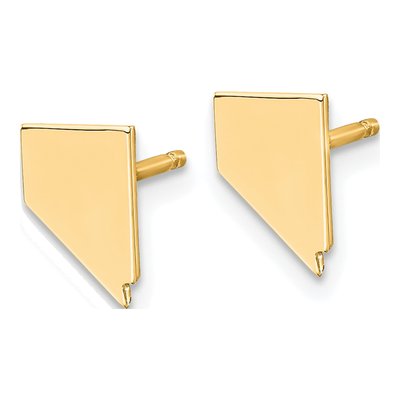 Gold-Plated Sterling Silver Nevada State Stud Earrings – view 2