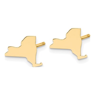Gold-Plated Sterling Silver York State Stud Earrings – view 2