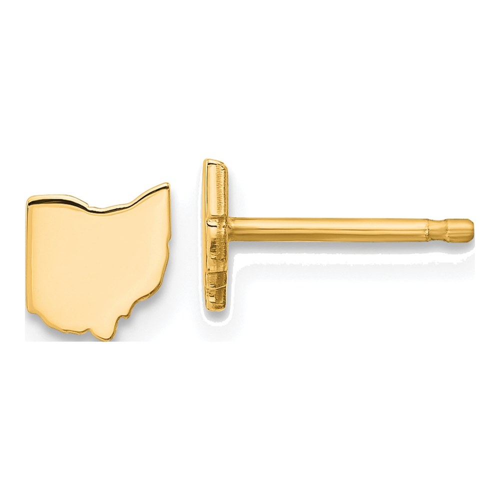 Gold-Plated Sterling Silver Ohio State Stud Earrings