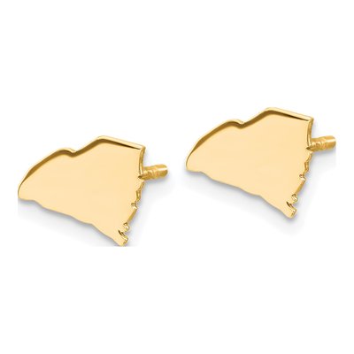 Gold-Plated Sterling Silver South Carolina State Stud Earrings – view 2