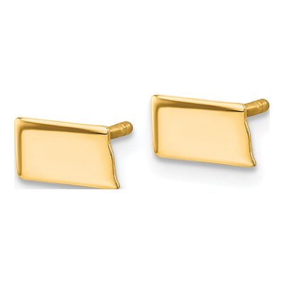 Gold-Plated Sterling Silver South Dakota State Stud Earrings – view 2