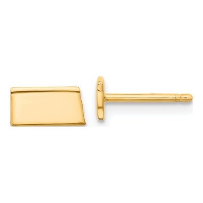 Gold-Plated Sterling Silver South Dakota State Stud Earrings