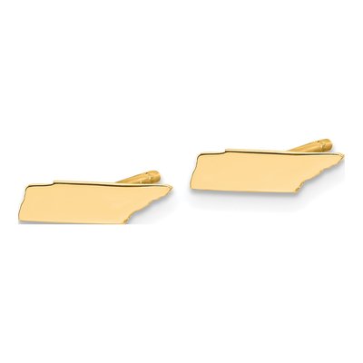 Gold-Plated Sterling Silver Tennessee State Stud Earrings – view 2