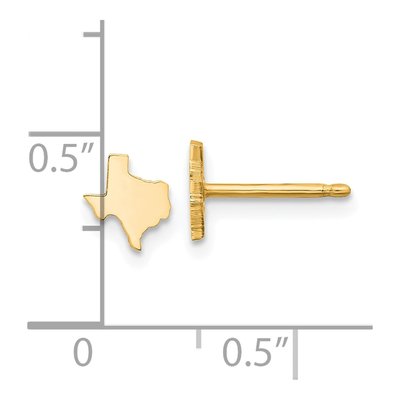 Gold-Plated Sterling Silver Texas State Stud Earrings – view 4
