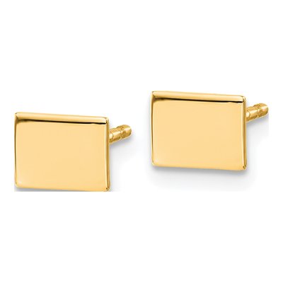 Gold-Plated Sterling Silver Wyoming State Stud Earrings – view 2