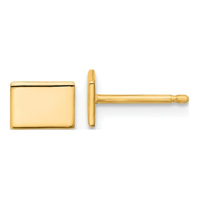 Gold-Plated Sterling Silver Wyoming State Stud Earrings