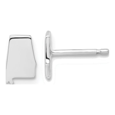 Sterling Silver Alabama State Stud Earrings