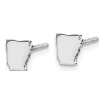 Sterling Silver Arkansas State Stud Earrings – view 3