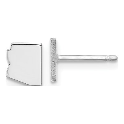 Sterling Silver Arizona State Stud Earrings