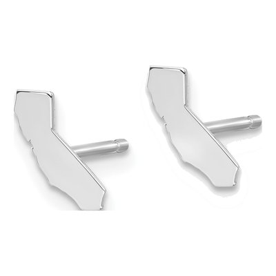 Sterling Silver California State Stud Earrings – view 3