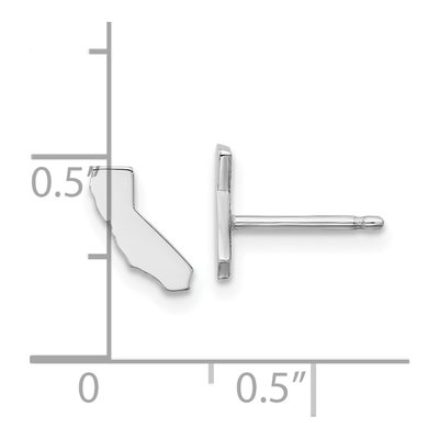 Sterling Silver California State Stud Earrings – view 5