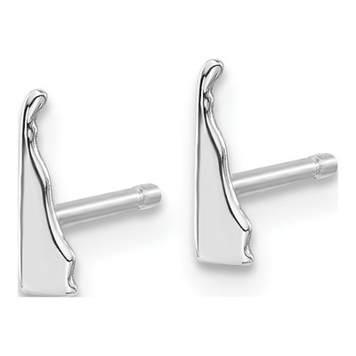 Sterling Silver Delaware State Stud Earrings – view 2