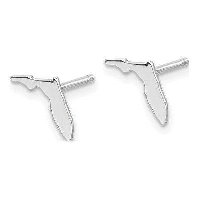 Sterling Silver Florida State Stud Earrings – view 2