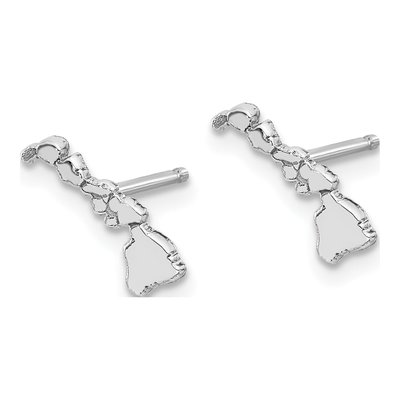 Sterling Silver Hawaii State Stud Earrings – view 3