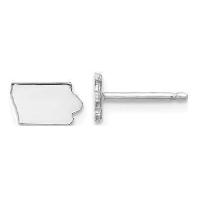 Sterling Silver Iowa State Stud Earrings