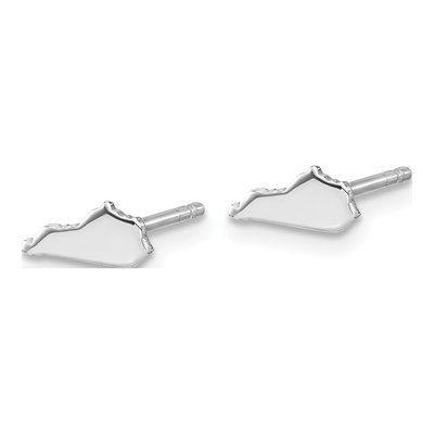 Sterling Silver Kentucky State Stud Earrings – view 3