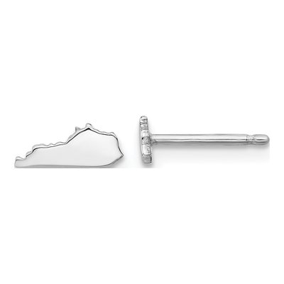 Sterling Silver Kentucky State Stud Earrings