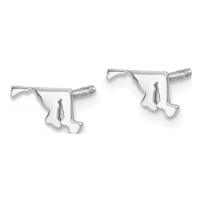 Sterling Silver Maryland State Stud Earrings – view 3