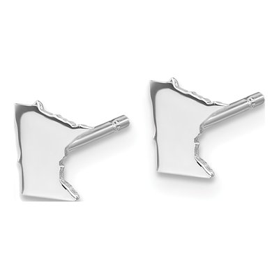 Sterling Silver Minnesota State Stud Earrings – view 3