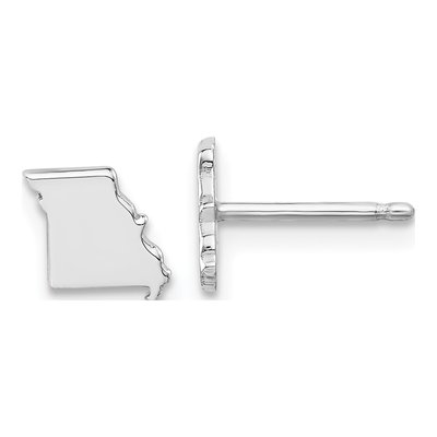Sterling Silver Missouri State Stud Earrings