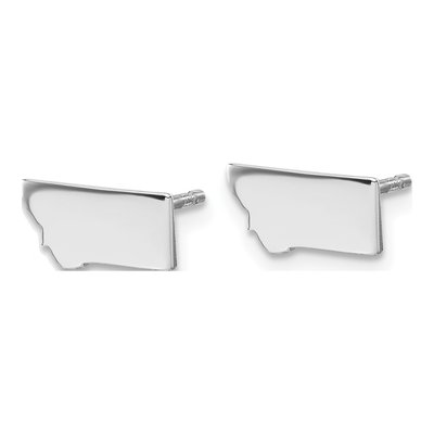 Sterling Silver Montana State Stud Earrings – view 3