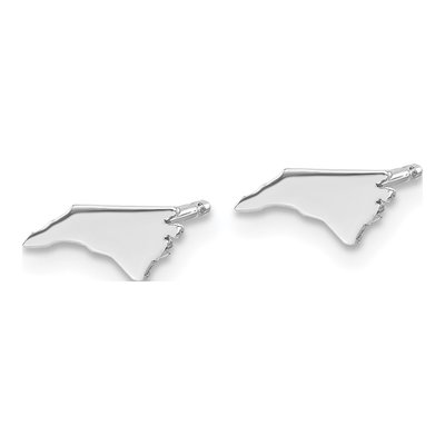 Sterling Silver North Carolina State Stud Earrings – view 2