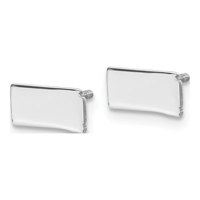 Sterling Silver North Dakota State Stud Earrings – view 3