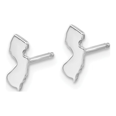 Sterling Silver Jersey State Stud Earrings – view 3
