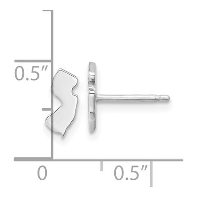 Sterling Silver Jersey State Stud Earrings – view 5