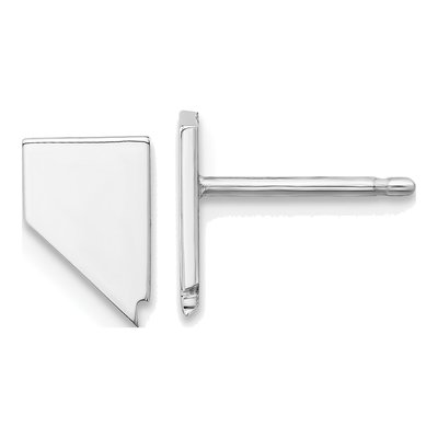 Sterling Silver Nevada State Stud Earrings