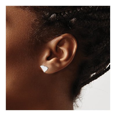 Sterling Silver South Carolina State Stud Earrings – view 4