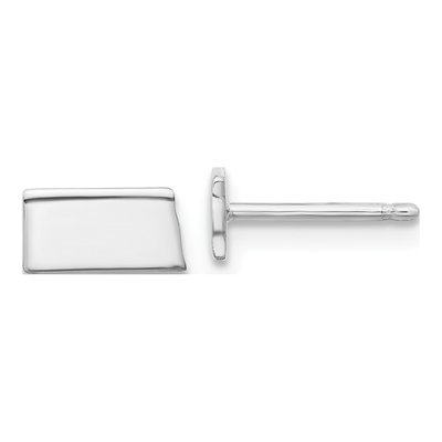 Sterling Silver South Dakota State Stud Earrings