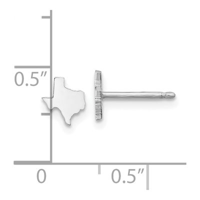 Sterling Silver Texas State Stud Earrings – view 5